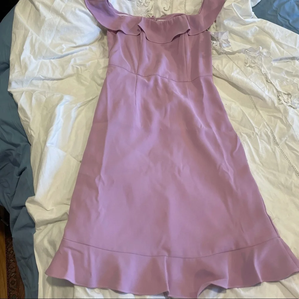 JULIE BROWN OFF THE SHOULDER DRESS - Picture 1 of 9